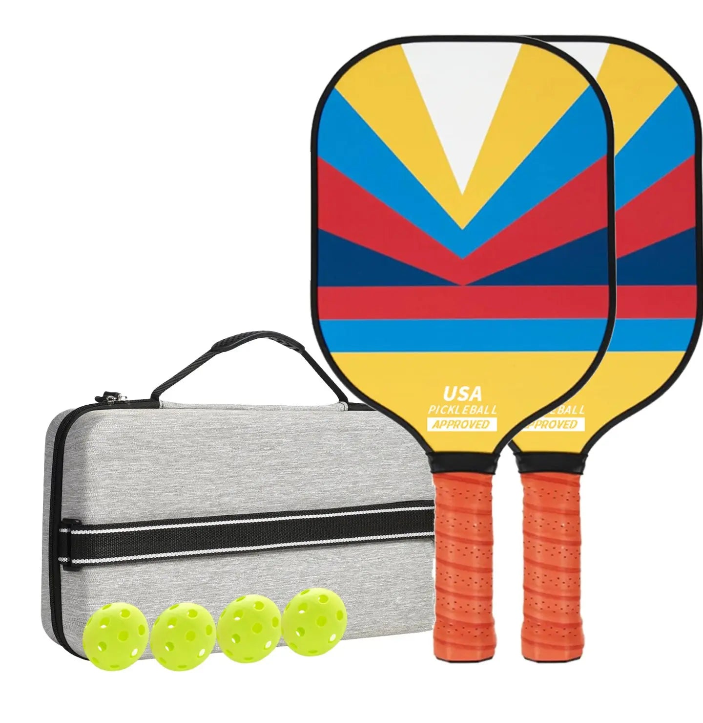 Retro Style Fiberglass Pickleball Set - USAPA approved Sports & Fitness > Racquet Sports > Pickleball