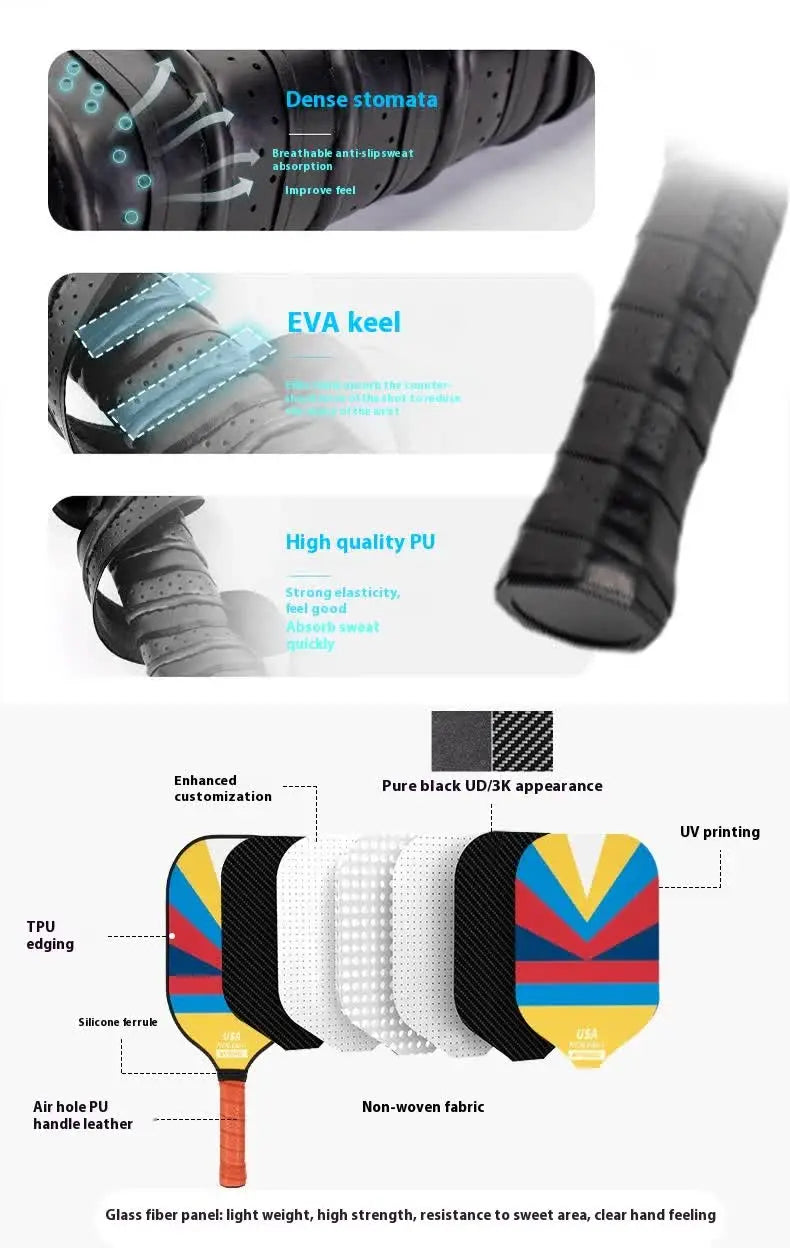 Retro Style Fiberglass Pickleball Set - USAPA approved Sports & Fitness > Racquet Sports > Pickleball