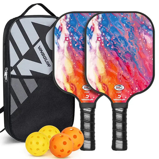 Vibrant Fiberglass Pickleball Paddle Set - USAPA Approved Pink Sports & Fitness > Racquet Sports > Pickleball