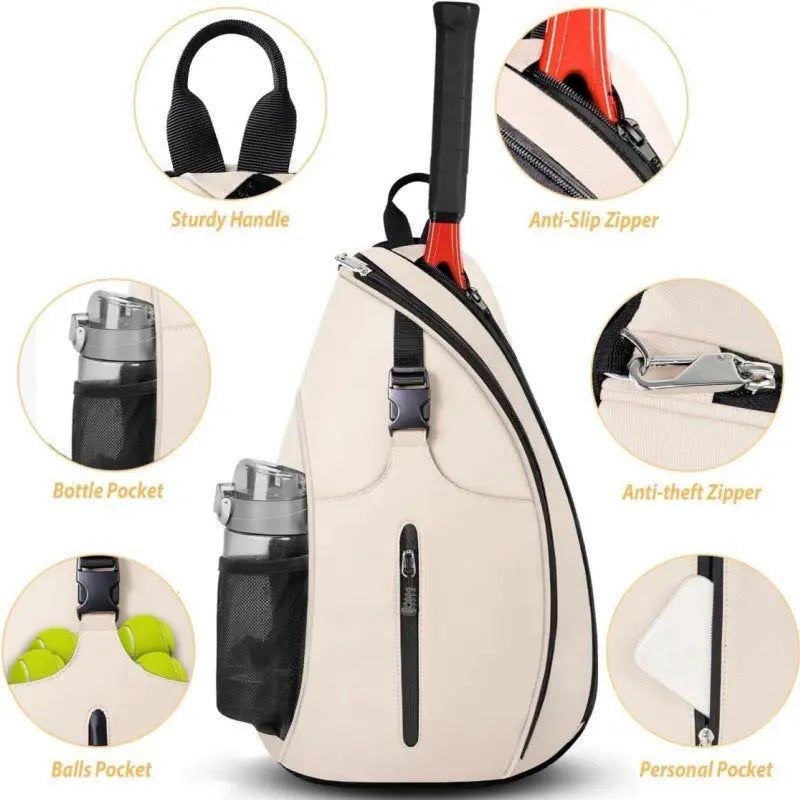 Water-resistant Pickleball Sling Bag Home & Garden > Travel > Backpacks